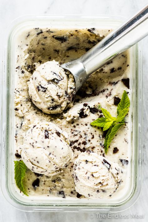 Fresh Mint Ice Cream, Mint Ice Cream Recipe, Mint Custard, Homemade Mint Chocolate Chip Ice Cream, Mint Chocolate Chip Ice Cream Recipe, Frozen Deserts, Beer Ice Cream, Homemade Chocolate Ice Cream, Mint Chocolate Ice Cream