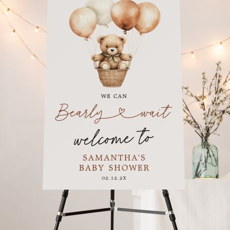 We can bearly wait baby shower theme