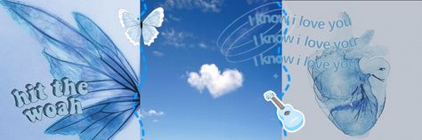 Blue Fb Cover, Header Google Form, Form Aesthetic, Layout Twitter, Blue Aesthetics, Sky Blue Background, Twt Header, Google Form, Banner Ideas