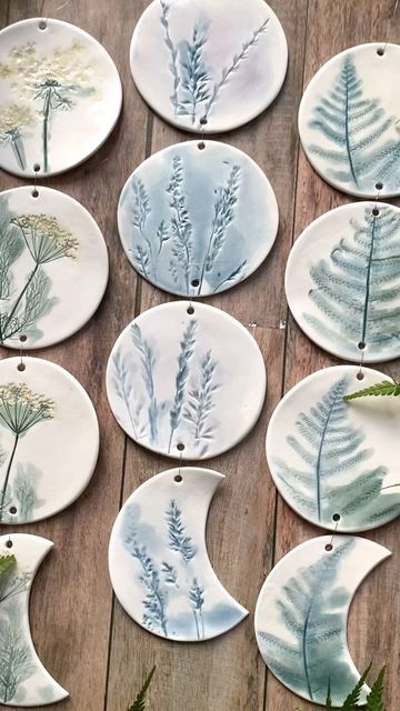 Air Dry Clay Wall Hanging, Botanical Pottery, Clay Recipe, Clay Wall Hanging, Diy Air Dry Clay, Air Dry Clay Projects, Pottery Videos, Clay Crafts Air Dry, Hand Built Pottery