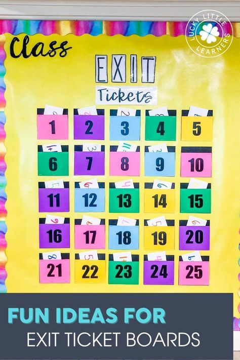 Exit Ticket Board, Math Exit Tickets, Maths Display, Math Bulletin Boards, Exit Slip, Teaching Math Strategies, Exit Slips, Reading Bulletin Boards, Math Activities Elementary