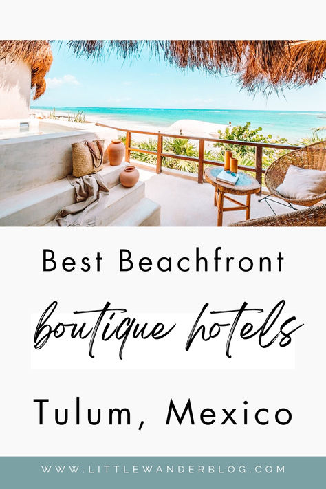 Best beachfront boutique hotels in Tulum Mexico Tulum Beach Hotels, Beach Fonts, Secrets Resorts, Tulum Travel, Dreamy Beach, Tulum Hotels, Tropical Vacations, Tulum Beach, Beach Clubs