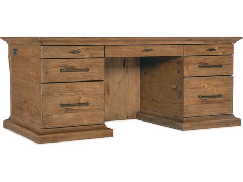 Hooker Furniture Home Office Big Sky Executive Desk 6700-10562-80 Search By Photo, Gaming Furniture, Console Table Accessories, Outdoor Beds, Entertainment Console, Bedding Brands, Hooker Furniture, Executive Desk, Vintage Desk