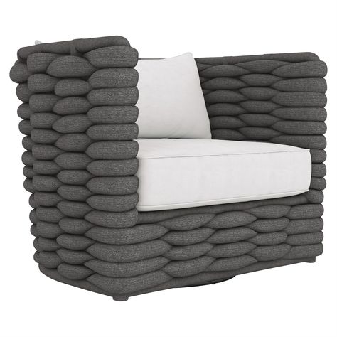 OP2014S | Wailea Outdoor Swivel Chair Luxury Outdoor Living, Outdoor Swivel Chair, Unique Socks, Bernhardt Furniture, Woven Wrap, Modern Fan, Kids Nursery Decor, Back Pillow, Pillow Forms