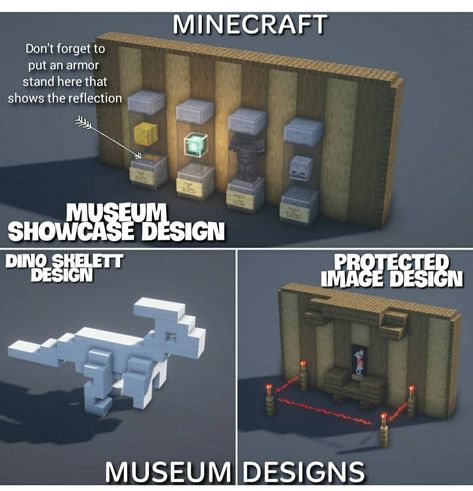 Minecraft Museum Building Ideas, Minecraft Museum Ideas, Minecraft Museum Building, Museum Minecraft, Amazing Minecraft Builds, Minecraft Cool Ideas, Minecraft Museum, Villa Minecraft, Minecraft Decoration