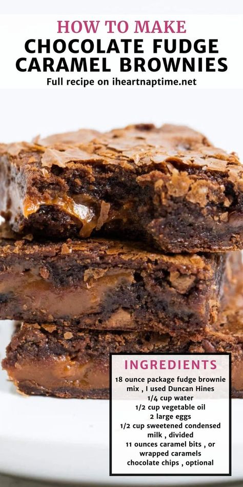 Best Caramel Brownies, Brownies With Caramel Bits, Carmel Brownie Recipes Easy, Caramel Brownie Recipes, Caramel Swirl Brownies, Kraft Caramel Recipes, Caramel Bits Recipes, Marsha Johnson, Easy Caramel Brownies