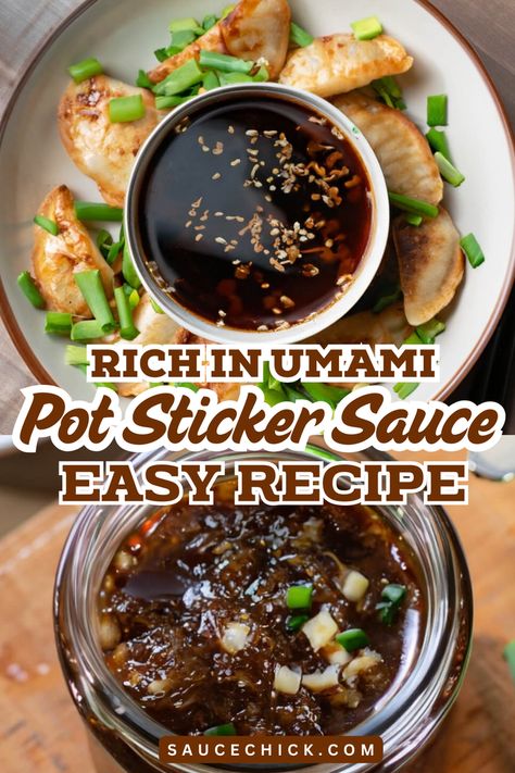 Savory Potsticker Sauce Recipe with Soy Garlic and Sesame Flavors Wojapi Sauce Recipe, Potstickers Sauce, Pot Sticker Sauce, Potsticker Dipping Sauce, Homemade Potstickers, Potsticker Sauce, Chinese Stir Fry Sauce, Diy Sauces, Pot Stickers Recipe