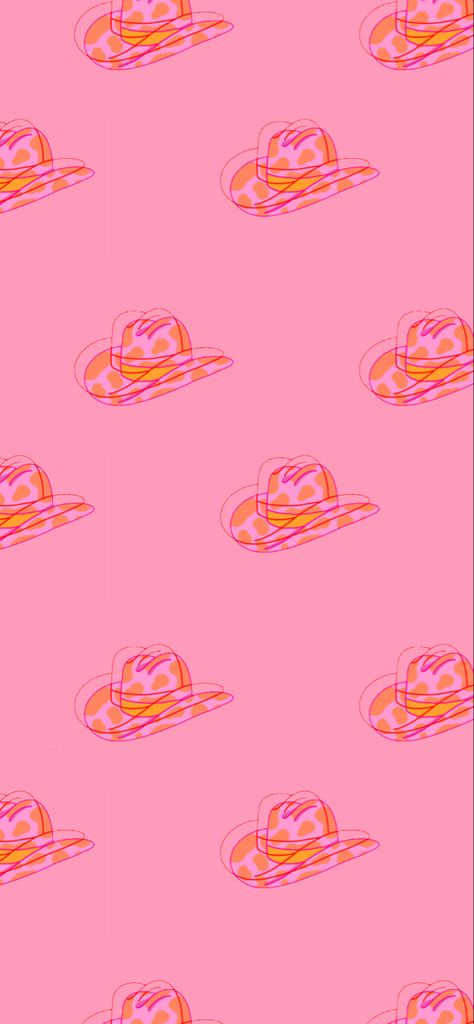 Cowboy Hat Wallpaper, Hat Wallpaper, Iphone Background Pink, Preppy Aesthetic Wallpaper, Wallpaper Hearts, Wallpaper Pink And Orange, Iphone Wallpaper Preppy, Wallpaper Iphone Boho, Cute Summer Wallpapers