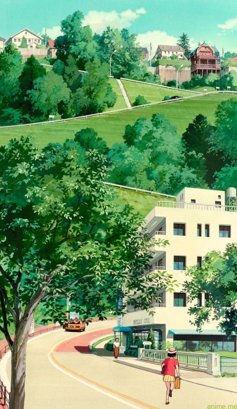 Art Studio Ghibli, Hayao Miyazaki Movies, Ghibli Wallpaper, Whisper Of The Heart, Studio Ghibli Background, Ghibli Artwork, Studio Ghibli Movies, Studio Ghibli Art, Ghibli Movies