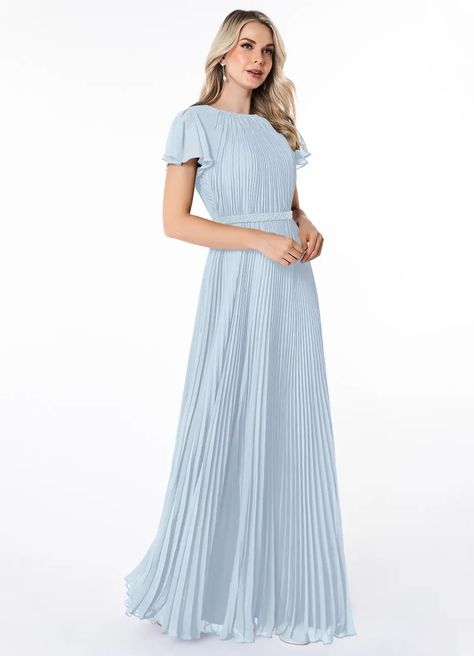 Azazie Kara Mist Modest Bridesmaid Dresses | Azazie Blue Bridesmaid Dresses Modest, Blue Modest Dress, Baby Blue Bridesmaid, Modest Bridesmaid Dresses With Sleeves, Modest Bridesmaid Dresses Long, Baby Blue Bridesmaid Dresses, Bridesmaid Dresses Modest, Bridesmaid Dresses With Sleeves, Sibling Outfits