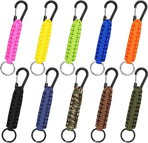 Ring Hook, Carabiner Keychain, Mini Flashlights, Packing Ideas, Paracord Keychain, Keychain Clip, Key Lanyard, Braided Ring, Fresh Color