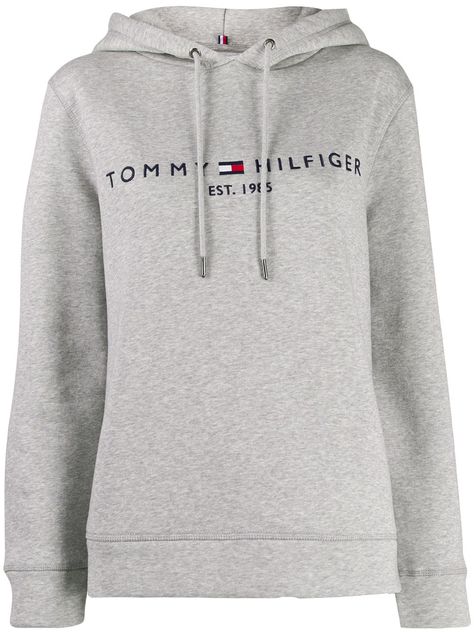 Tommy Hilfiger Outfits, Tommy Hilfiger Hoodie, Stylish Hoodies, Sweater Season, Tommy Hilfiger Outfit, Tommy Hilfiger Women, Sweater Design, Dream Clothes, Grey Cotton