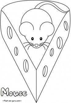 Printable the mouse and cheese coloring pages - Printable Coloring Pages For Kids Cheese Drawing, Mouse And Cheese, Free Kids Coloring Pages, Mouse Drawing, Mouse Crafts, Dog Coloring Page, Cartoon Coloring Pages, Print Out, Digi Stamps