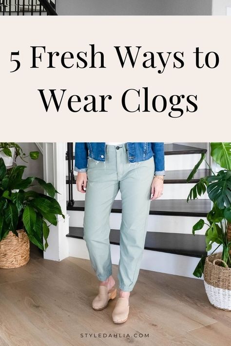 Clogs are back and in a big way. See how I am styling them for fall.#styledahlia #clogs #falltrends #fallfashion #stylingtips #over50style #casualstyle #midlifewomen Clogs Jeans Outfit, How To Style Dansko Clogs, Heeled Clogs Outfit, Clog Boots Outfit, Dansko Clogs Outfit, Clogs Street Style, Styling Clogs, How To Wear Clogs, How To Wear Mules