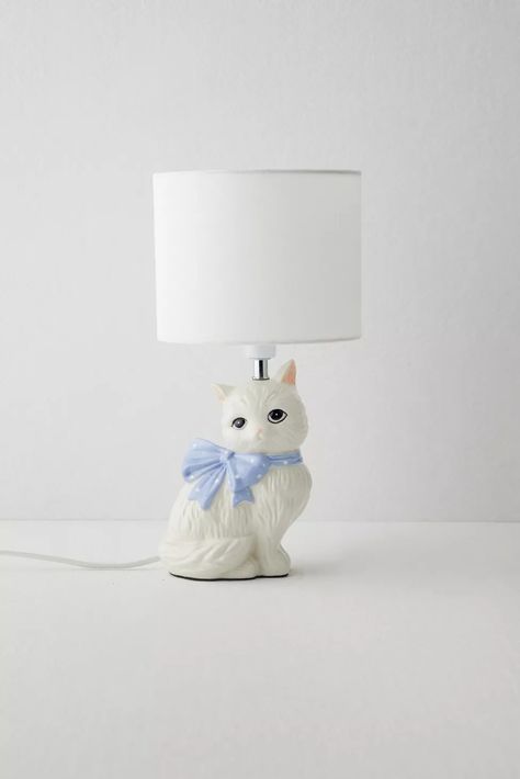 Adelaide Cat Table Lamp | Urban Outfitters Cute Cat Decor, Cute Table Lamp, Urban Outfitters Room Decor, Animal Bedroom Decor, Cat Table, Apartment Wishlist, Cute Lamp, Cat Lamp, Cute Bedroom Decor