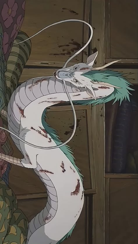 Studio Ghibli Dragon, Chinese Dragon Drawing, Haku Dragon, Chihiro Y Haku, Ghibli Artwork, Studio Ghibli Movies, Studio Ghibli Art, Ghibli Art, Ghibli Movies