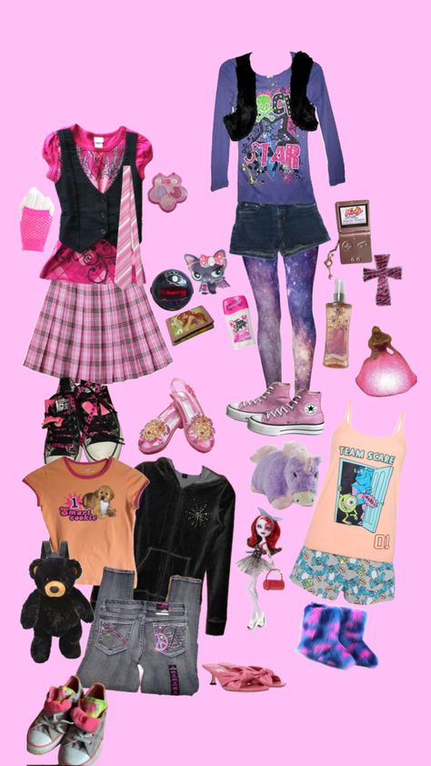 #nostalgia Early 2010s Aesthetic Fashion, Nostalgia Core Outfits, 2010s Aesthetic Fashion, Nostalgia Outfits, Kawaii Moodboard, Early 2000s Scene, Early 2010s Aesthetic, 2000s Scene Kids, Outfits Drawing