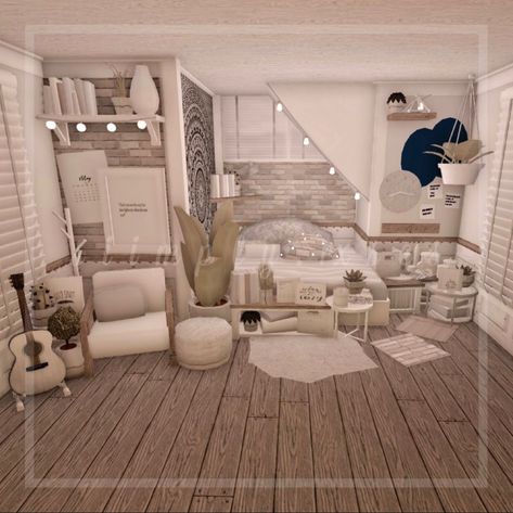 Bloxburg Small Bedroom Ideas Aesthetic, Bloxburg White Bedroom Ideas, Cottage Core Aesthetic Bloxburg House, Bloxburg Cottage Core Bedroom Ideas, Small Bedroom Bloxburg Ideas, Bloxburg Build Ideas Interior, Cozy Bloxburg House Interior, Asthetic Bloxburg Bedroom Ideas, Bed Rooms Ideas Bloxburg