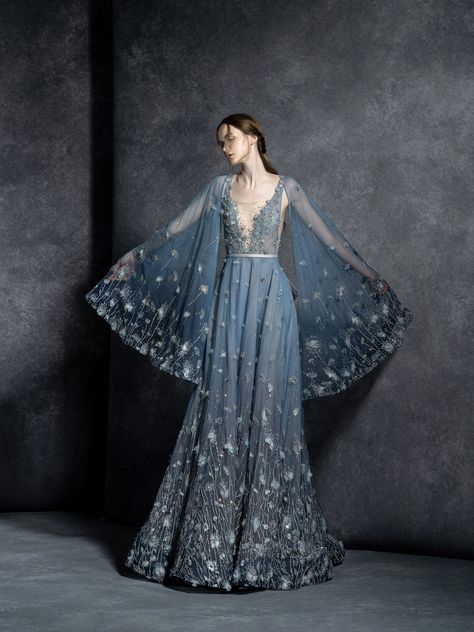 The Atelier Couture, Victorian Poetry, Fantasy Dresses, Goddess Dress, Fantasy Gowns, Fantasy Dress, A Line Gown, Fantasy Clothing, Gorgeous Gowns