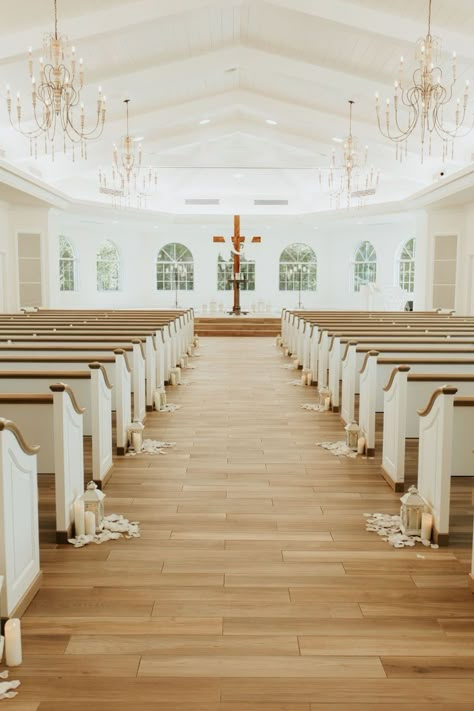 Romantic Chapel Wedding, Southern Chapel Wedding, Beach Chapel Wedding, Christian Wedding Venues, Southern Church Wedding, Wedding Chapel Decor, Chapel Wedding Decor, Chapel Wedding Decorations, Church Wedding Aesthetic