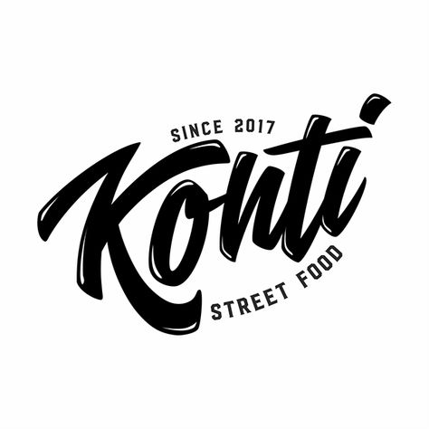 Konti Street Food - Branding on Behance Street Food Branding, Street Food Logo, Food Brand Logos, Street Food Design, Wordmark Logo Design, Food Logo Design Inspiration, Logo Design Inspiration Creative, Food Logo Design, Food Branding