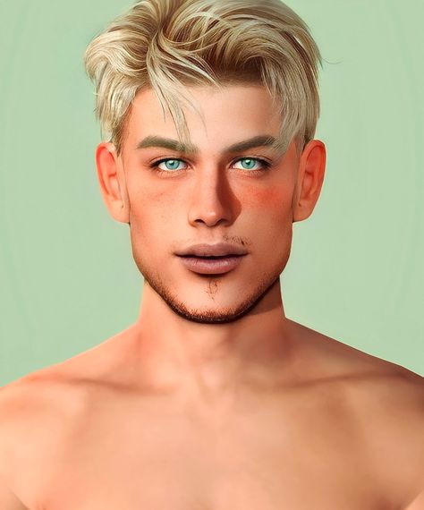 Johnny Zest, Sims 4 Facial Hair Cc, Mods Sims 4, Sims Four, Sims Hair, Bare Face, Sims Cc, Middle Age, Aging Skin