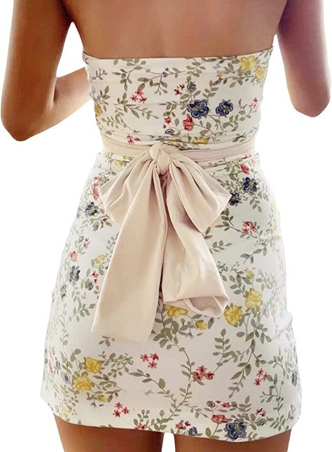 Amazon.com: NUFIWI Women Floral Mini Dress Y2k Short Bodycon Tube Dress Off Shoulder Sleeveless Cute Print Dresses Sexy Clubwear : Clothing, Shoes & Jewelry Floral Tube Dress, Dresses For Events, Mini Dress Y2k, Earthly Delights, Mini Tube Dress, Dress Y2k, Off Shoulder Dresses, Dress Off Shoulder, Stylish Party