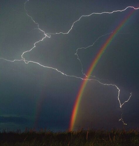 Rainbow passing through lightening! Rainbow Lightning, Plum Island, A Rainbow, The Sky, Plum, Lotus, Rainbow, Twitter