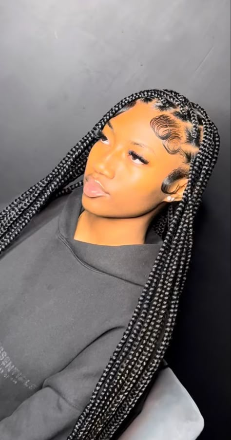 Pretty Braids, Braided Hairstyles For Black Women Cornrows, Beautiful Black Hair, Big Box Braids Hairstyles, Goddess Braids Hairstyles, Quick Natural Hair Styles, Quick Weave Hairstyles, Box Braids Hairstyles For Black Women, Cute Braided Hairstyles