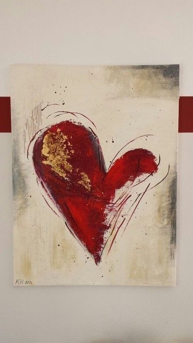 Canvas For Beginners, Soyut Sanat Tabloları, Heart Painting, Galaxy Painting, Acrylic Painting For Beginners, Beginner Painting, Heart Art, Art Journals, Art Abstrait