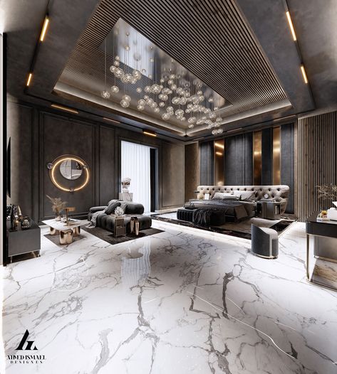 𝐋𝐔𝐗𝐔𝐑𝐘 𝐌𝐀𝐒𝐓𝐄𝐑 𝐁𝐄𝐃𝐑𝐎𝐎𝐌 𝐃𝐄𝐒𝐈𝐆𝐍 on Behance Bedroom Interior Design Luxury, Modern Luxury Bedroom, Bad Inspiration, Luxury Bedroom Design, Luxury Bedroom Master, Luxury Rooms, Luxury Homes Interior, Modern Bedroom Design, Decoration Inspiration