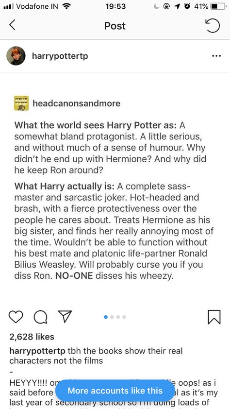 Golden Trio Headcanons, Harry Potter Golden Trio, Hp Headcanon, Harry Potter Texts, Potter Facts, Harry Potter Headcannons, Golden Trio, Harry Potter 2, Harry Potter Collection