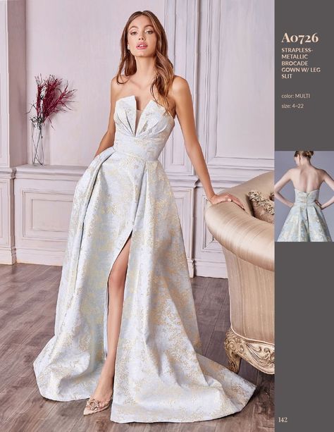 Brocard Dress, Textured Gown, Andrea And Leo, Coctail Dresses, Evening Gowns Elegant, Modern Print, A Line Gown, Designer Gowns, Lace Gown