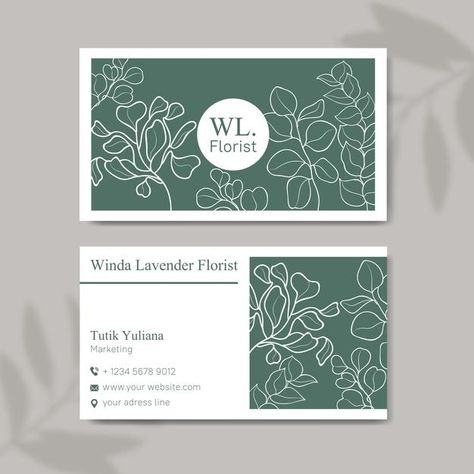 Calling Card Design, Florist Business, Florist Business Card, Business Card Red, Elegant Business Cards Design, Business Card Design Minimalist, Watercolor Business Cards, Hair Business Cards, Florist Logo