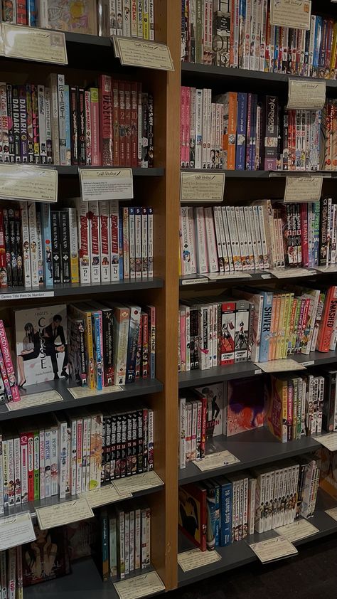 manga | bookshelf | manga shelf | books | manga bookshelf | book aesthetic | manga aesthetic | book shop | book store Manga Store Aesthetic, Aesthetic Manga Store, Books Shelf Aesthetic, Manga Bookshelf Aesthetic, Manga Shelf Aesthetic, Aesthetic Book Shop, Reading Manga Aesthetic, Yuki Core, Gigi Core