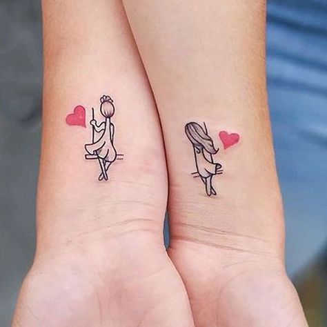 Lesbian Couple Tattoos, Couple Matching Tattoos, Lesbian Tattoo, Unique Tattoos Black Women, Classy Tattoos For Women, Bestie Tattoos, Couple Tattoos Unique Meaningful, Matching Best Friend Tattoos, Girl Back Tattoos