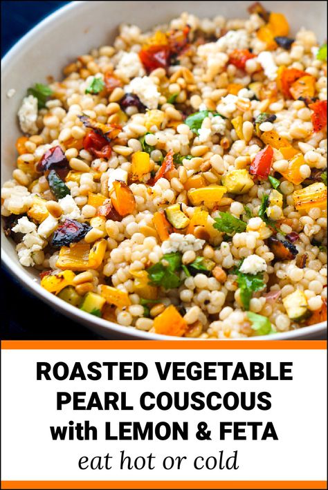 Vegetable Couscous Salad, Roasted Vegetable Couscous, Couscous Salad Recipes, Vegetable Couscous, Pearl Couscous, Vegetarian Salad, Couscous Recipes, Vegetarian Salads, Roasted Vegetable