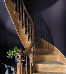 The Problem With Dark Paint That No One Talks About- Pros & Cons: Decorating With Dark Paint Benjamin Moore Shadow, Color Trends 2017, Dark Paint Colors, Stair Case, Benjamin Moore Colors, Paint Companies, Paint Brands, Farrow Ball, Color Of The Year