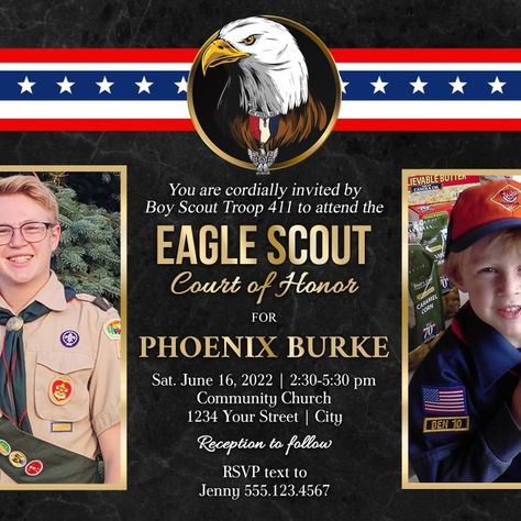 Boy scout invitation, eagle scout invitation, Court of honor invitation, photo invitation, customizable invitation, digital invitation, boy scout court of honor, boy scout party, eagle scout party, boy scout eagle scout, eagle court of honor Eagle Court Of Honor, Eagle Scout Court Of Honor, Eagle Scout Ceremony, Court Of Honor, Eagle Scout, Boy Scout, Photo Invitations, Boy Scouts, Custom Invitations