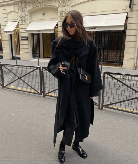 Black Winter Outfits, Outfit Office, Layering Outfits, All Black Outfit, Best Black, Lightroom Mobile, Autumn Outfit, Outfit Inspo Fall, Winter Outfit