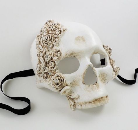 Skeleton Mask, Mask Aesthetic, Mask Dance, Real Crystals, Half Mask, Venetian Masks, Roses White, Skull Mask, Cool Masks