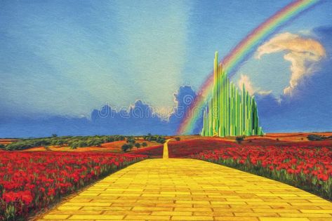 Yellow Brick Road to the Emerald City. Winding Yellow Brick Road to the Emerald , #AD, #Emerald, #City, #Winding, #Yellow, #Brick #ad The Emerald City, Photography Inspiration Nature, City Tattoo, The Wonderful Wizard Of Oz, Brick Road, Yellow Brick Road, Weird Dreams, Cartoon Background, Emerald City