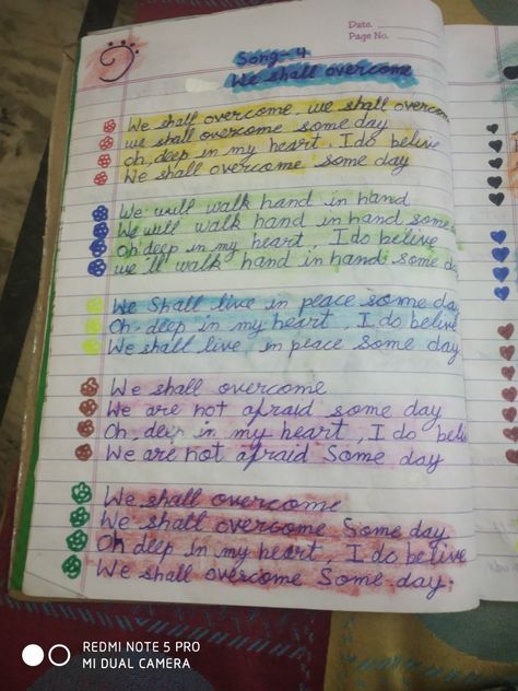 Song lyrics We Shall Overcome Song Lyrics, We Shall Overcome, Heart Place, Diy Clothes And Shoes, Heart Hands, Song Lyrics, Diy Clothes, Bullet Journal, Songs