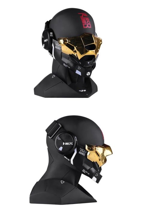 Mascara Oni, Tactical Mask, Military Headgear, Sci-fi Helmet, Cyberpunk Techwear, Futuristic Helmet, Helmet Concept, Mech Suit, Future Soldier