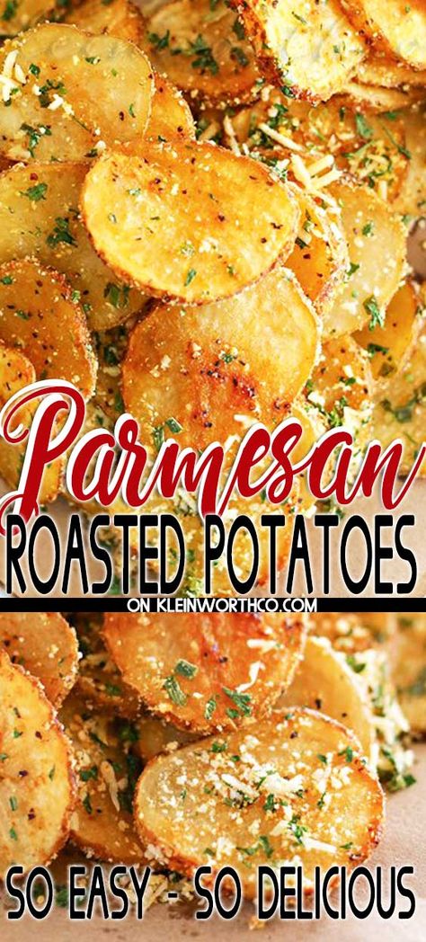 Easy Family Dinner Ideas, Russet Potato Recipes, Easy Side Dishes, Parmesan Roasted Potatoes, Easy Family Dinner, Family Dinner Ideas, Cheese Baked, Potato Recipes Side Dishes, Dinner Side Dishes