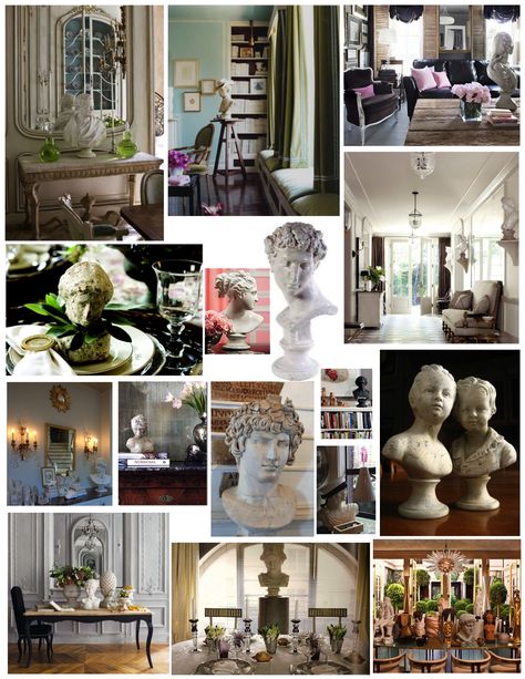 Decorating With Busts, Bust Sculpture, Tabletop Decor, Entry Table, Human Figure, Large Bust, Table Top Decor, House Ideas, Dream House