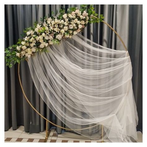 Simple Decoration Yoga Strong, Circle Backdrop, Wedding Archway, Fabric Draping, Simple Decoration, Sports Fit, Bridal Shower Inspiration, Easy Backdrops, Arch Decoration