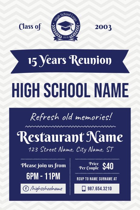 Highschool Graduation Party, Reunion Poster, High School Posters, Class Reunion Invitations, Reunion Invitation, Reunion Invitations, Poster Template Free, High School Reunion, High School Graduation Party