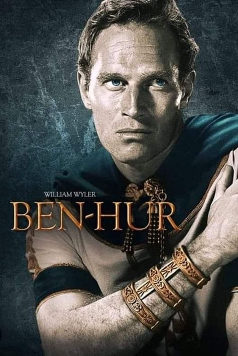 Ben Hur Movie, Ben Hur 1959, William Wyler, The Bible Movie, Ben Hur, Historical Movies, Septième Art, Movie Covers, Classic Movie Stars