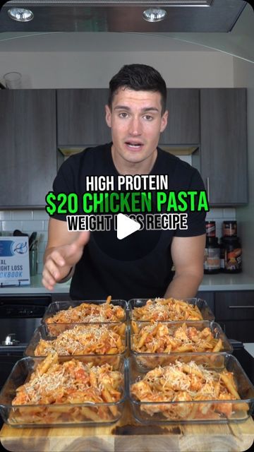 Barilla Protein Pasta Recipes, High Protein Chicken Meal Prep, Protein Pasta Meals, High Protein Pasta Meals, High Protein Dinner Meal Prep, High Protein Chicken Pasta, Protein Chicken Pasta, Hi Protein Meals, Johnny Hadac